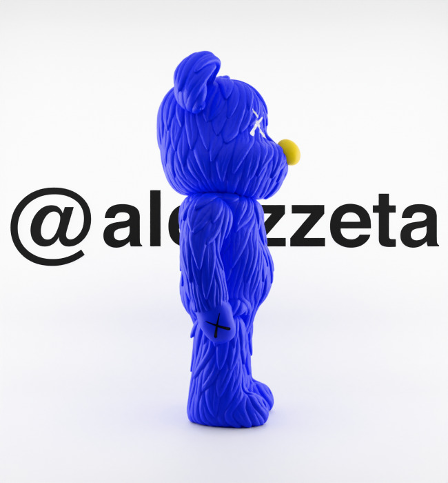 Kaws Companion and BFF BearBrick Textured Low-poly 3D model_33