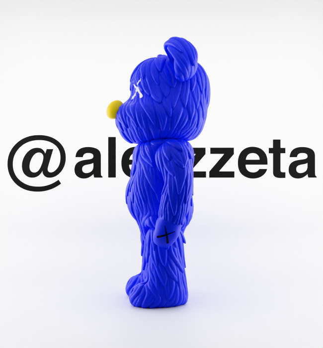 Kaws Companion and BFF BearBrick Textured Low-poly 3D model_23