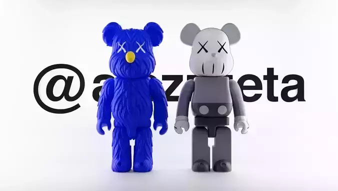 Kaws Companion and BFF BearBrick Textured