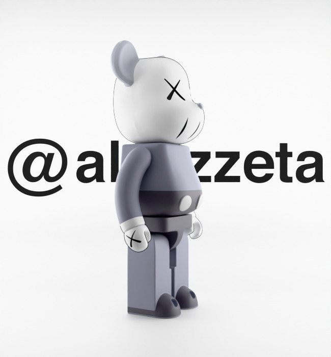 Kaws Companion and BFF BearBrick Textured Low-poly 3D model_16