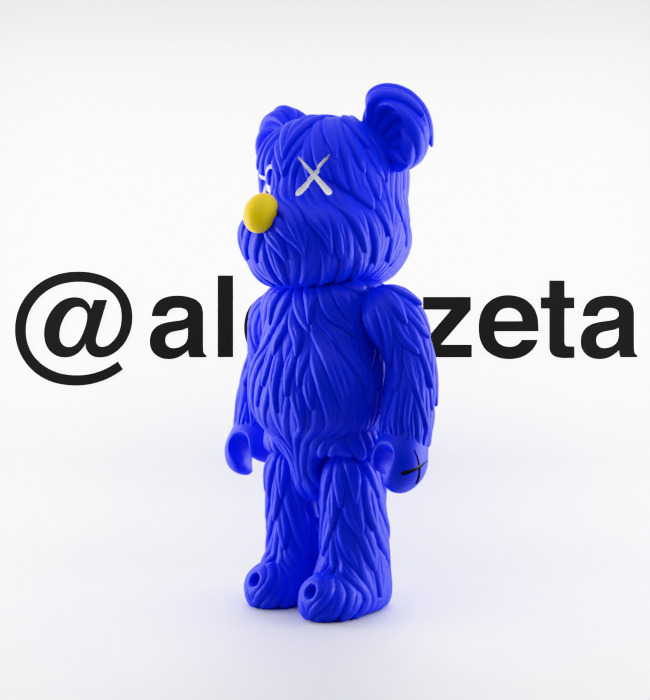 Kaws Companion and BFF BearBrick Textured Low-poly 3D model_21