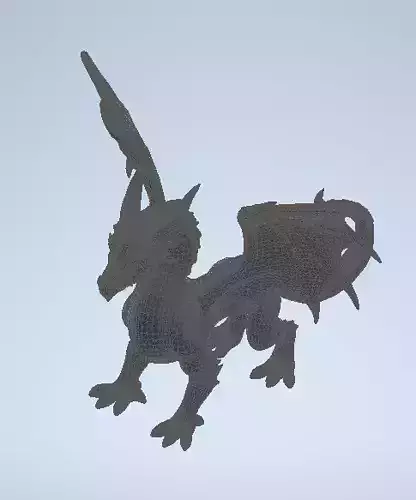 Majestic Standing Dragon High Detail STL for 3D Printing