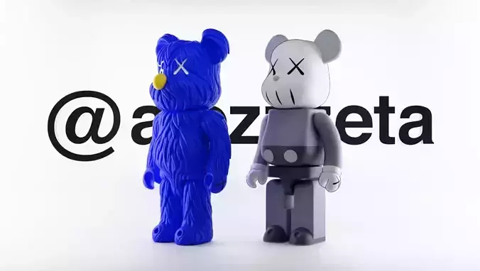 Kaws Companion and BFF BearBrick for Print 3D print model
