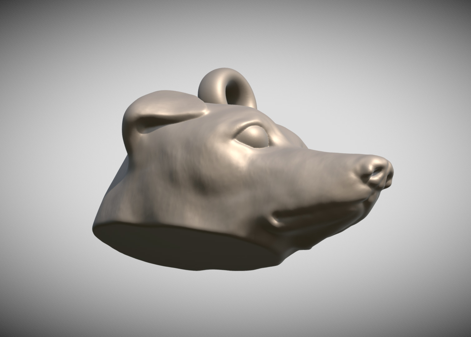 Jack Russell dog head key ring for 3D printing 3D print model_9