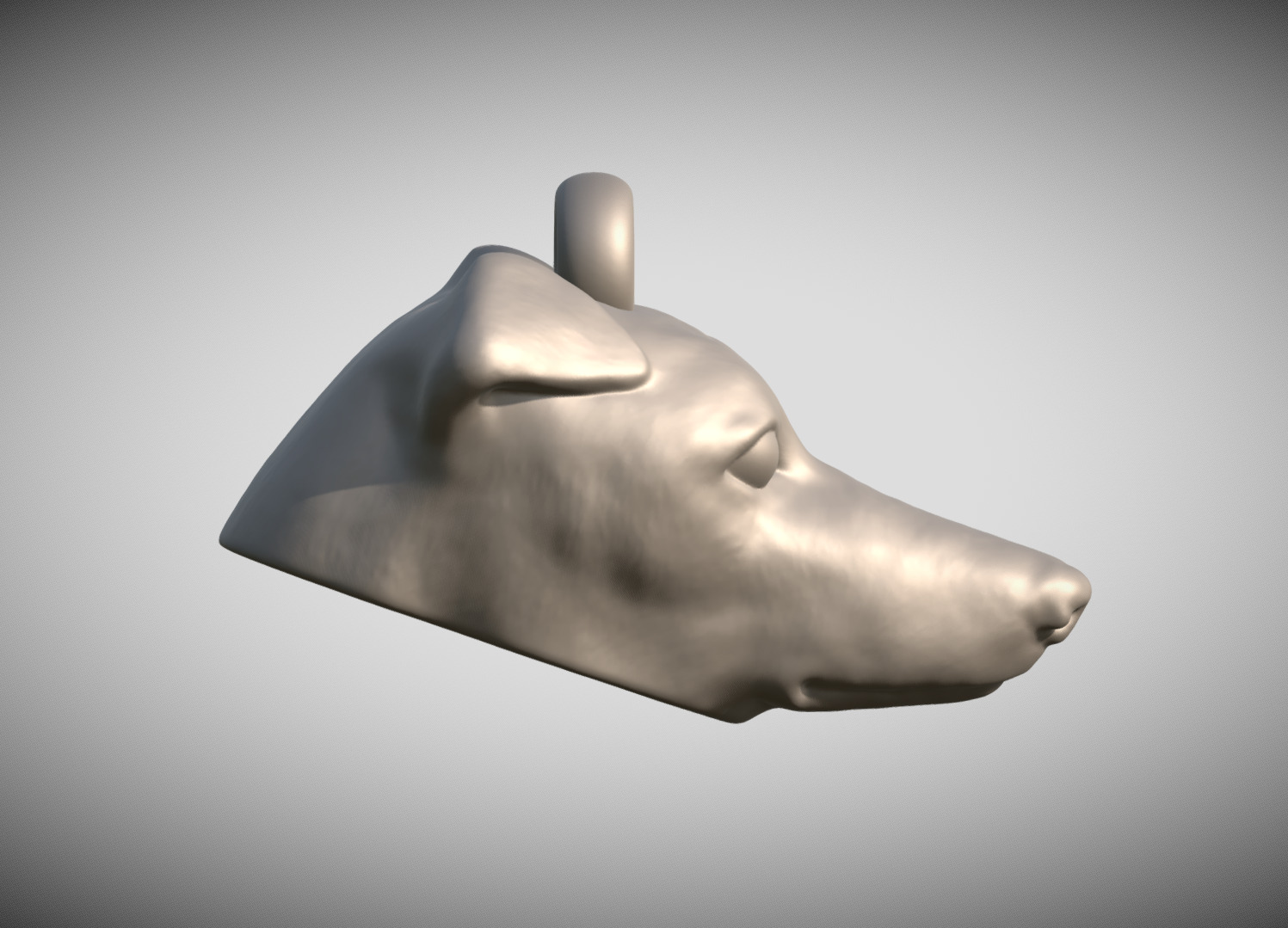 Jack Russell dog head key ring for 3D printing 3D print model_6