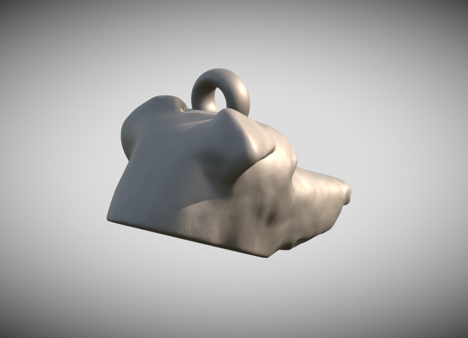 Jack Russell dog head key ring for 3D printing 3D print model_5