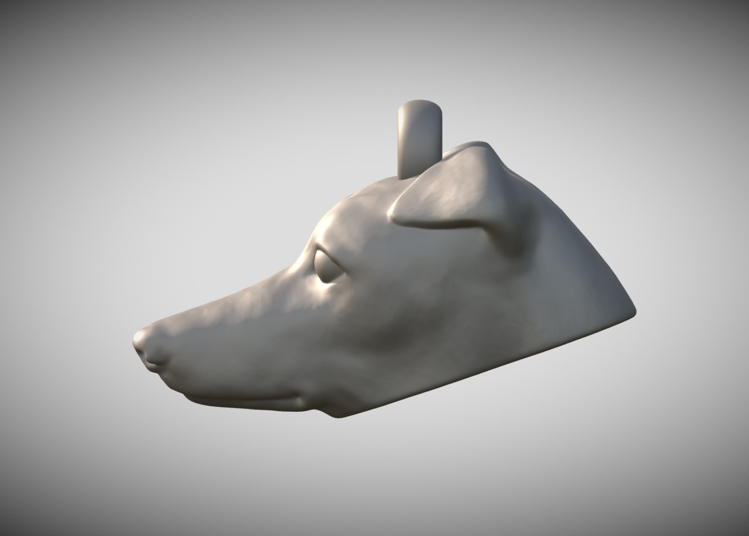 Jack Russell dog head key ring for 3D printing 3D print model_3