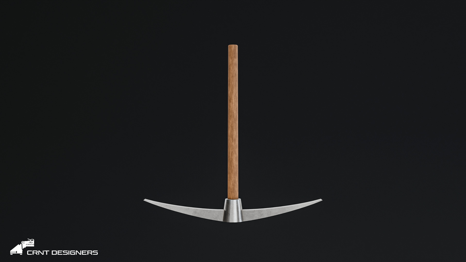 Farming Tools Pack - Fork Shovel Rake Pickaxe Hoe Low-poly 3D model_11