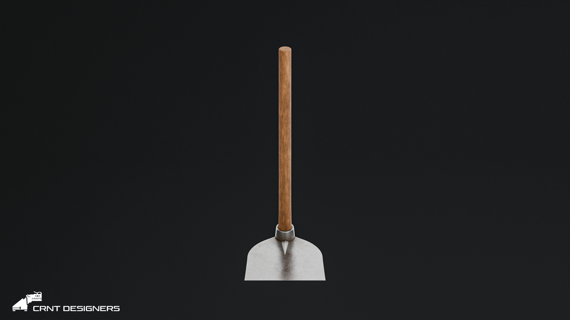 Farming Tools Pack - Fork Shovel Rake Pickaxe Hoe Low-poly 3D model_12