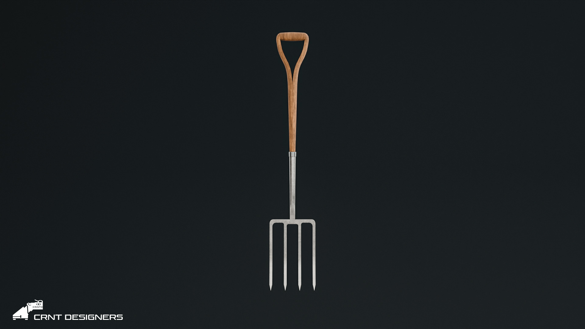Farming Tools Pack - Fork Shovel Rake Pickaxe Hoe Low-poly 3D model_8