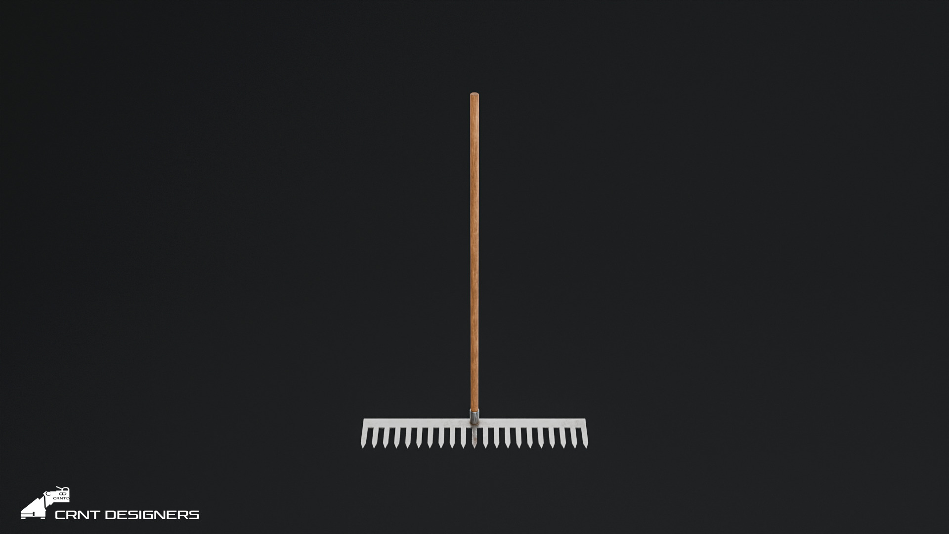 Farming Tools Pack - Fork Shovel Rake Pickaxe Hoe Low-poly 3D model_10