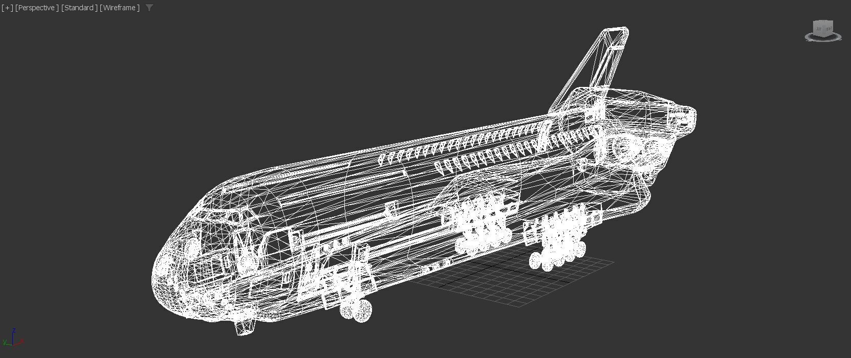 Sci fi SPACE SHUTTLE low poly model Low-poly 3D model_17