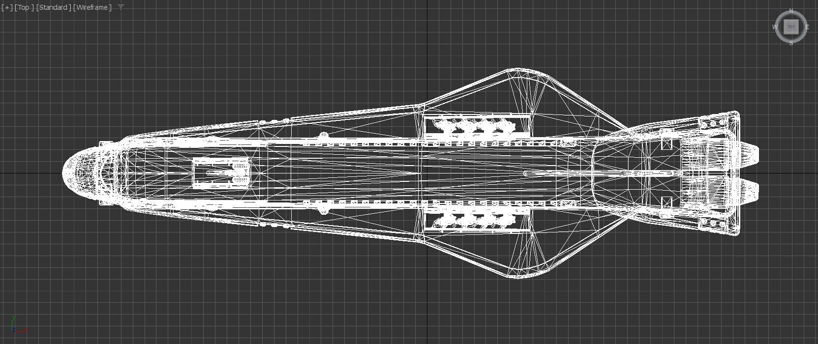 Sci fi SPACE SHUTTLE low poly model Low-poly 3D model_19