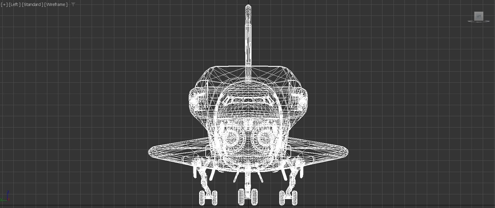 Sci fi SPACE SHUTTLE low poly model Low-poly 3D model_20