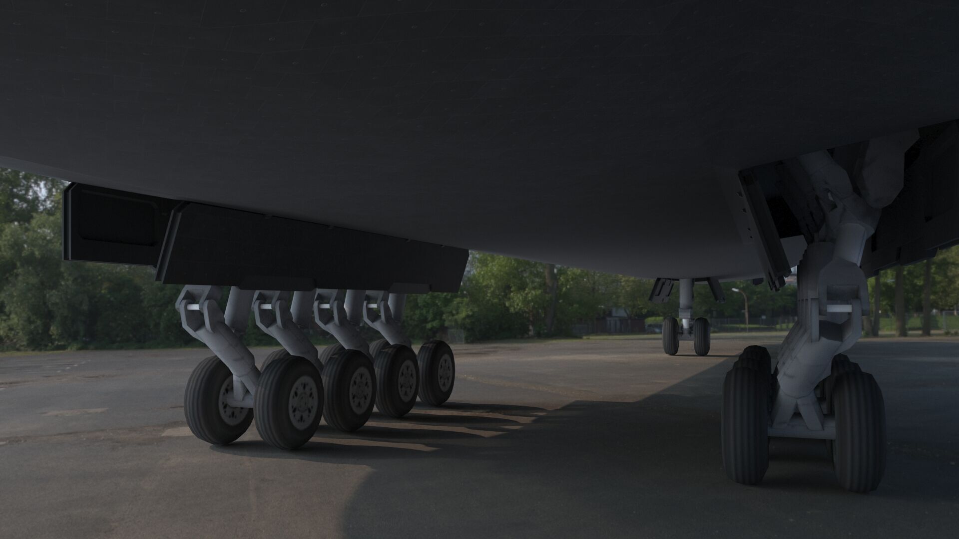 Sci fi SPACE SHUTTLE low poly model Low-poly 3D model_8