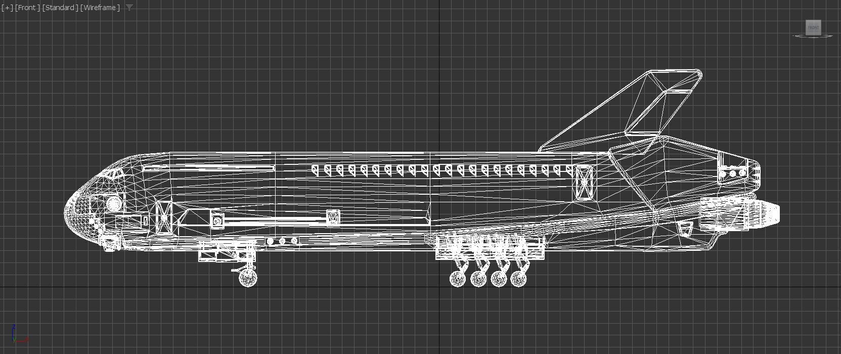 Sci fi SPACE SHUTTLE low poly model Low-poly 3D model_18