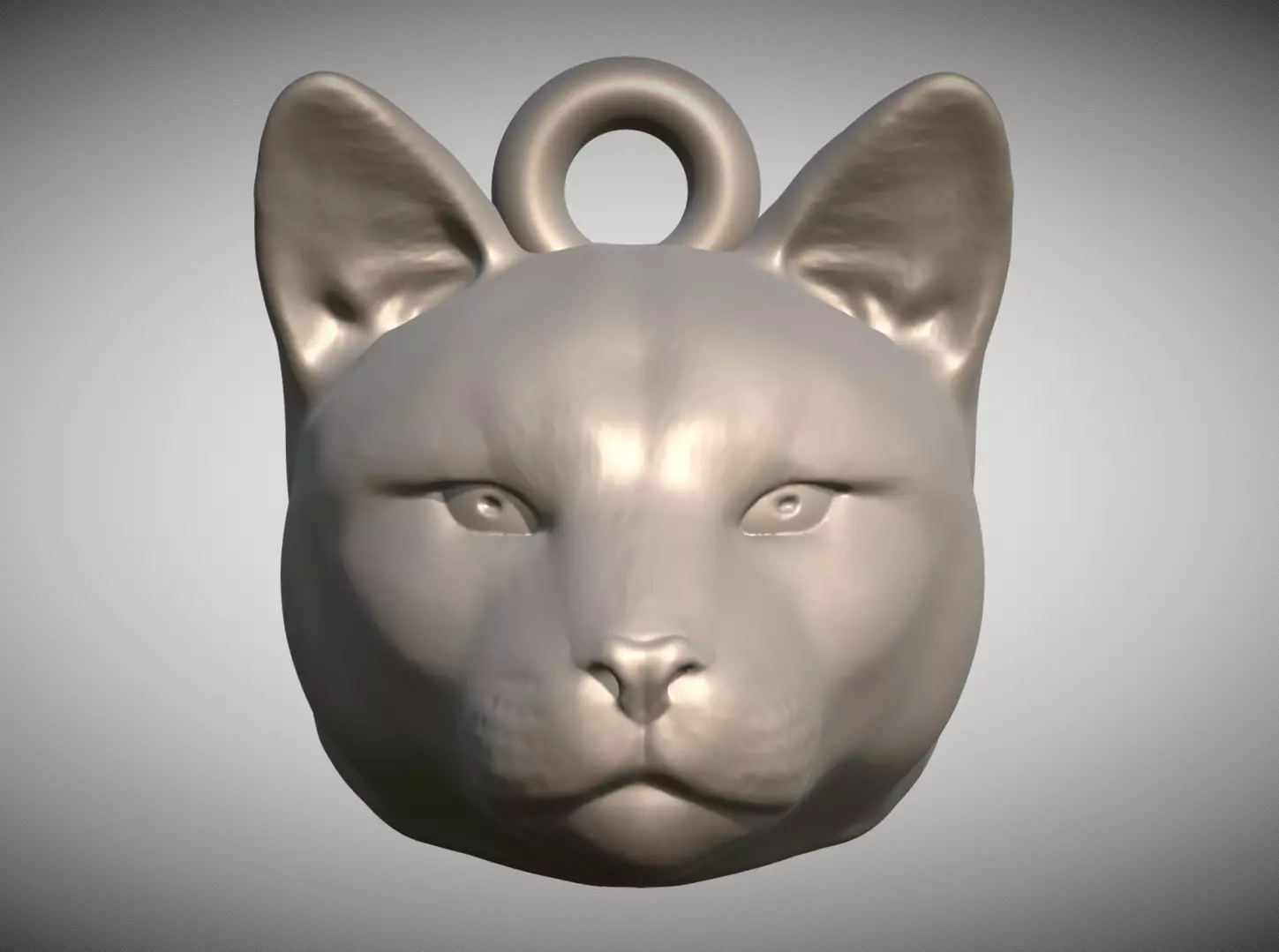 Cougar Mountain Lion head key ring for 3D printing 3D print model_0