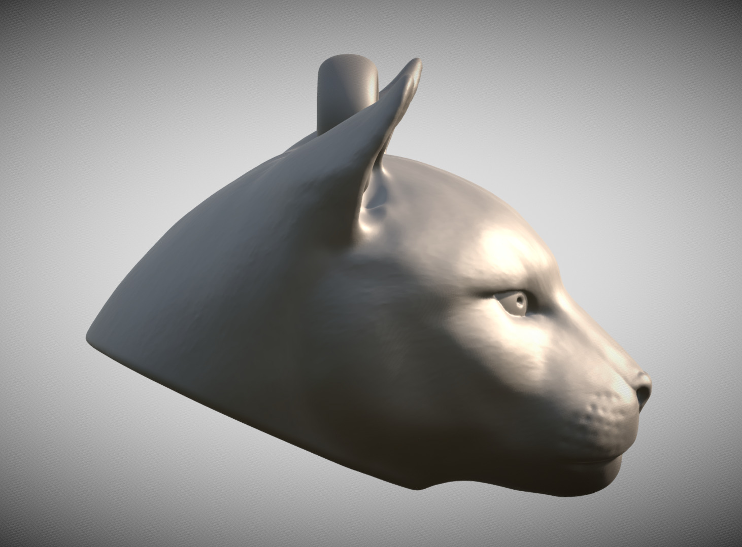 Cougar Mountain Lion head key ring for 3D printing 3D print model_5