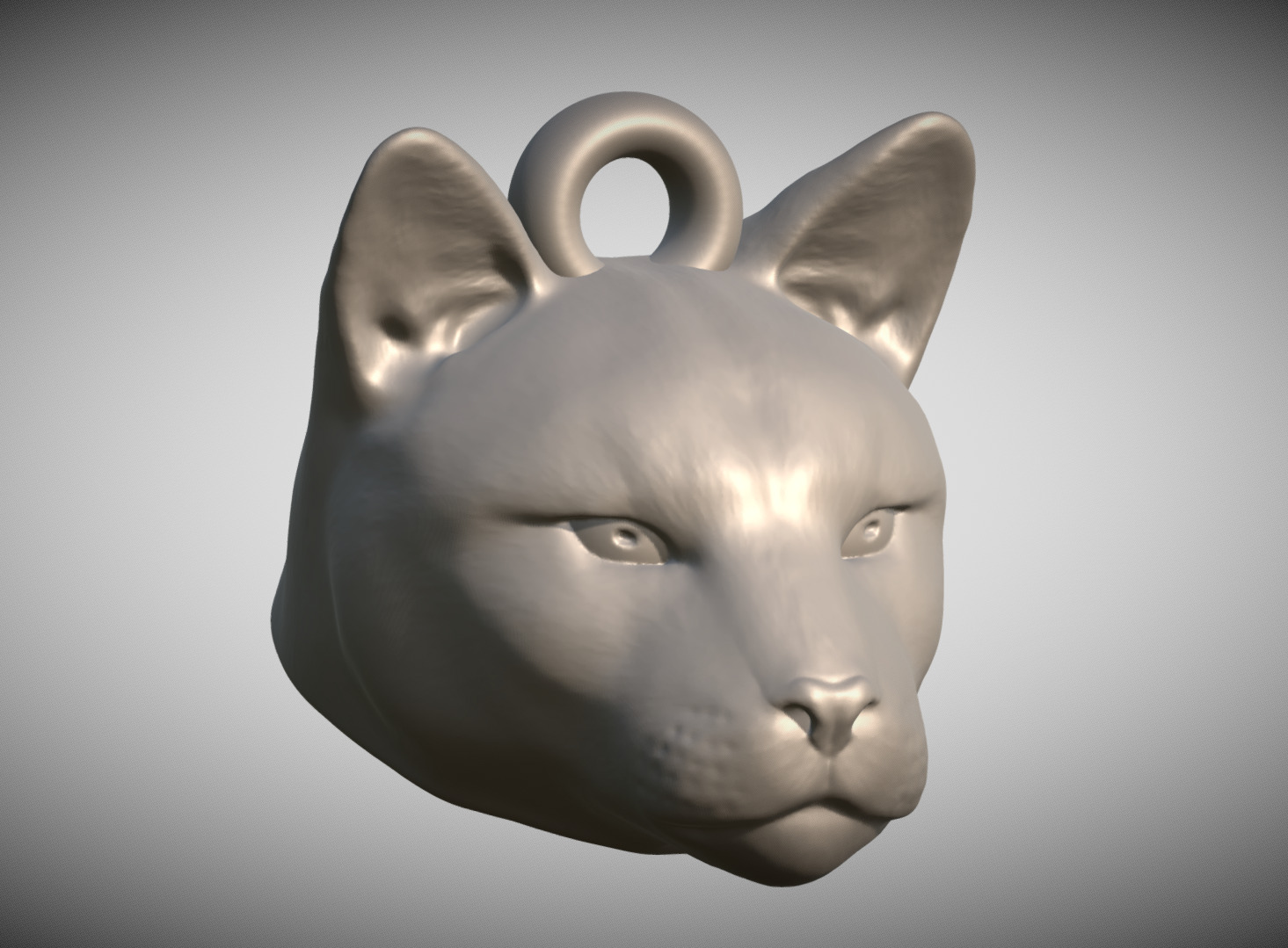 Cougar Mountain Lion head key ring for 3D printing 3D print model_6