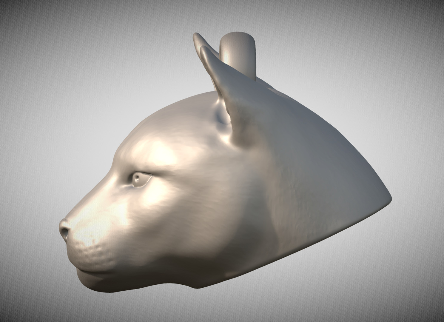 Cougar Mountain Lion head key ring for 3D printing 3D print model_2