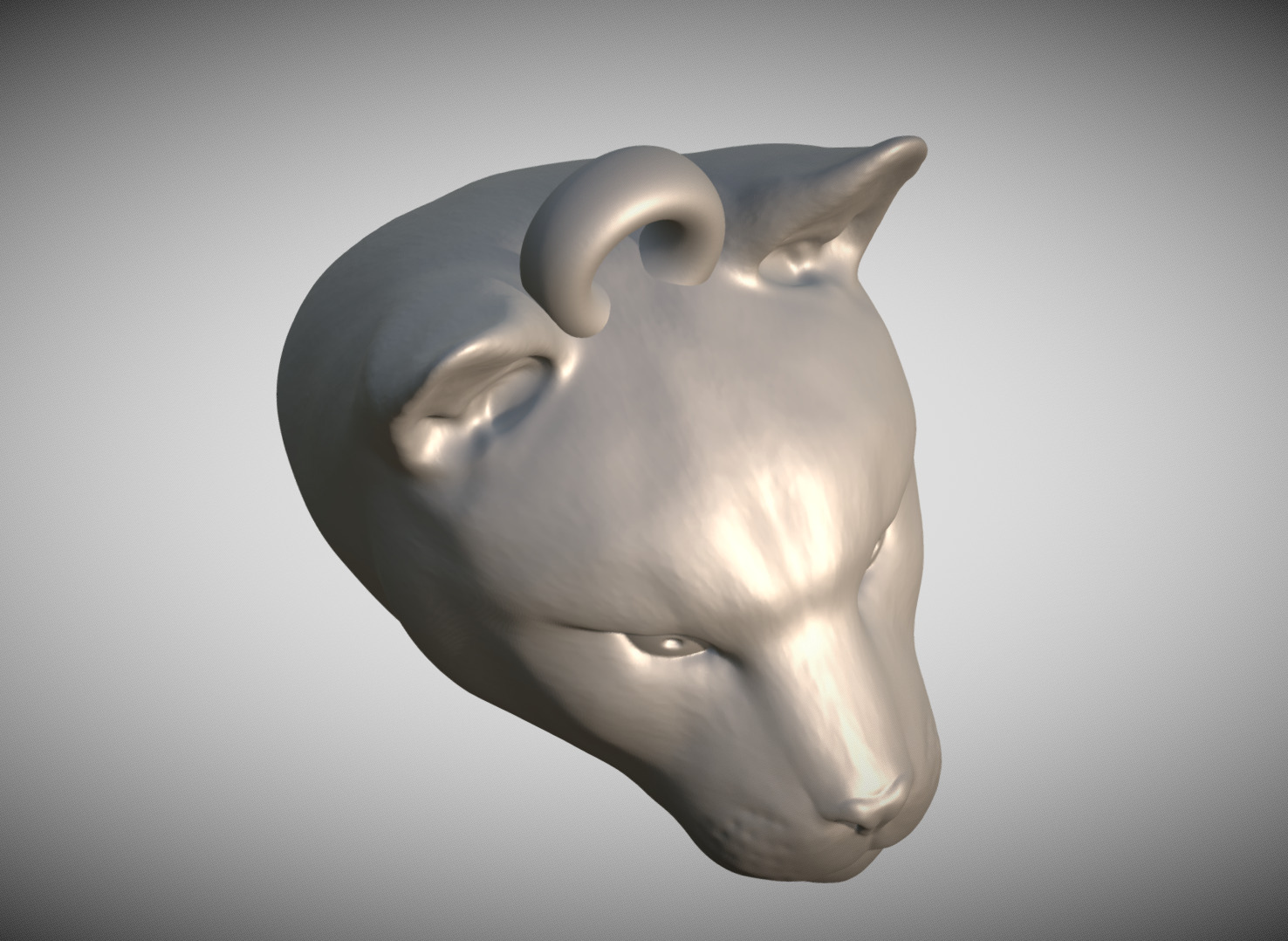 Cougar Mountain Lion head key ring for 3D printing 3D print model_7