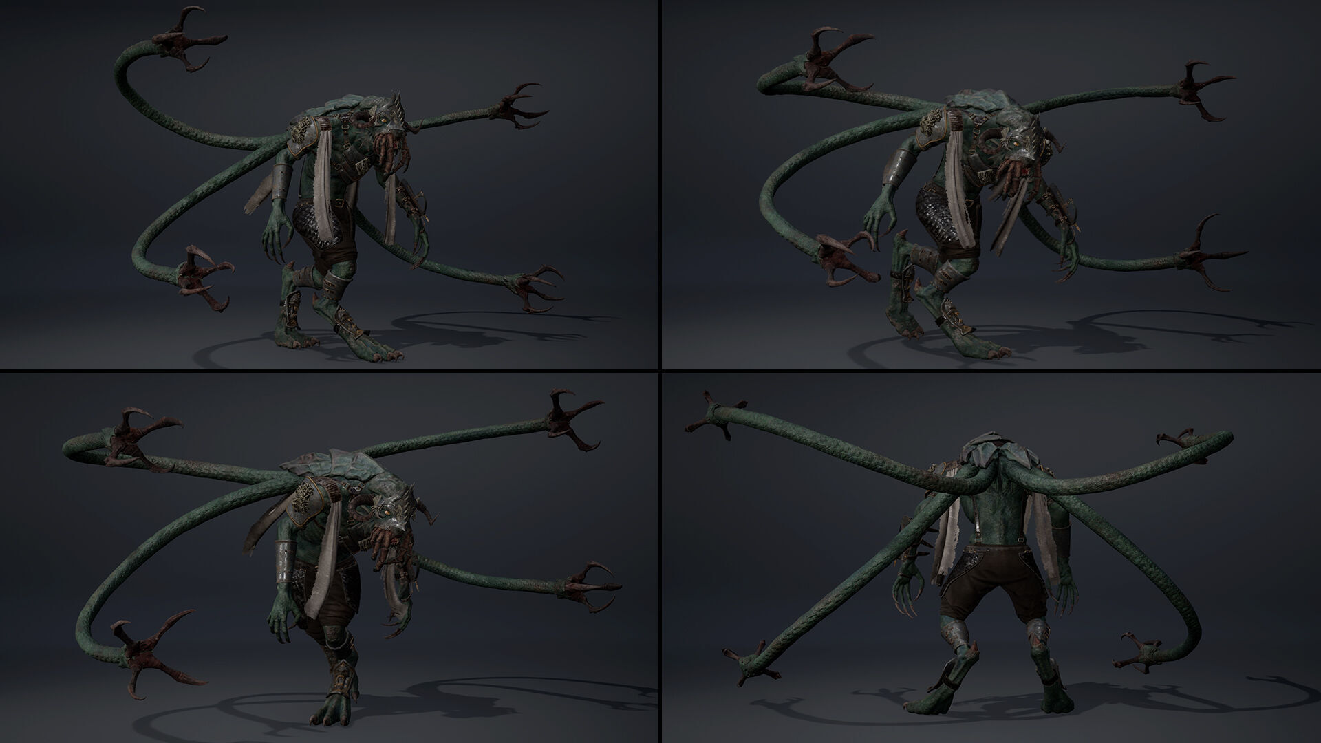 Obsidian Spearman Tentacle Low-poly 3D model_18