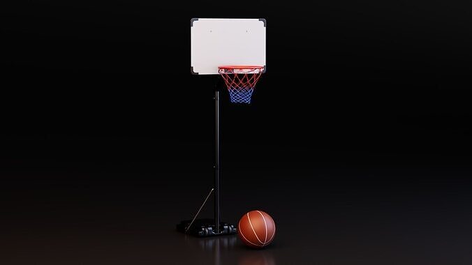 Basketball Hoop with Ball 3D model