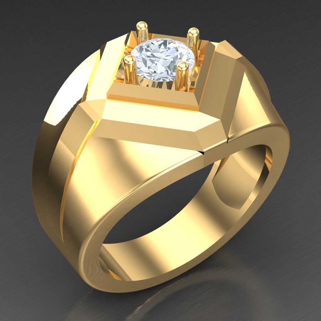 Elite Men Rings Collection 5MR050 3D print model_2