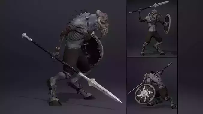 Obsidian Spearman Damaged