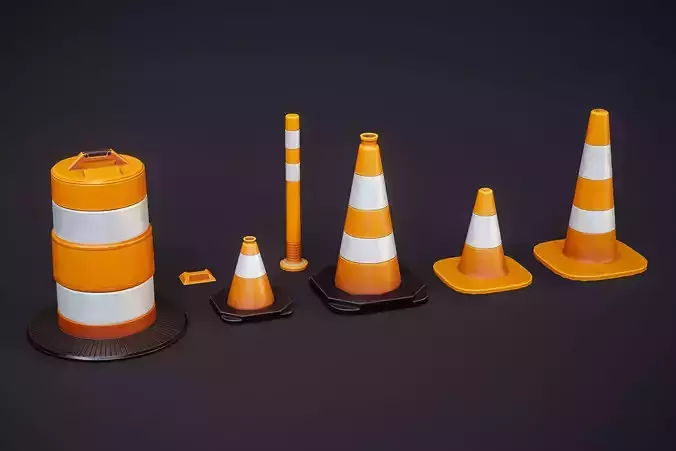Traffic Cones - Stylized Pack