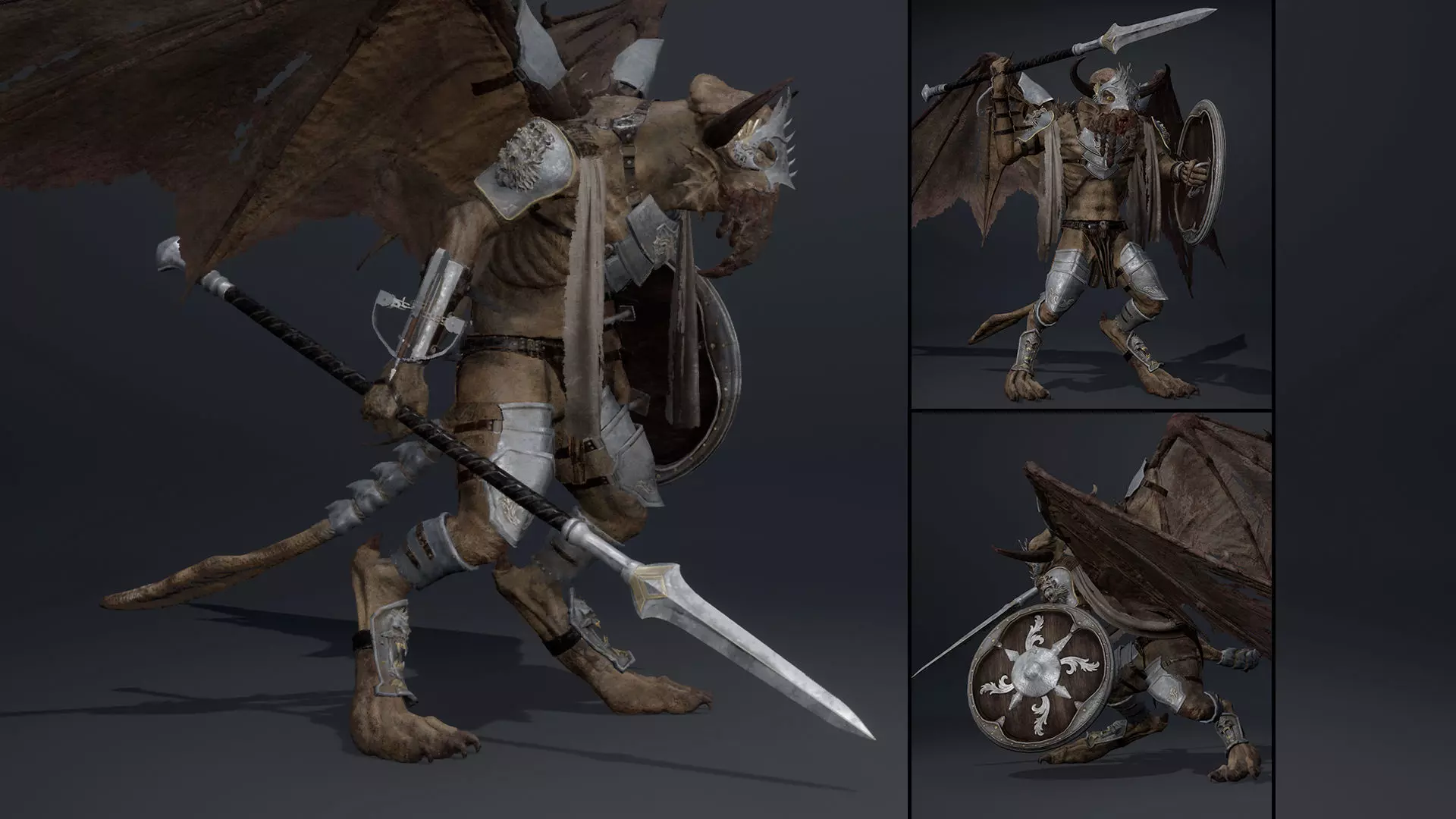 Obsidian Spearman ArmWing Low-poly 3D model_0