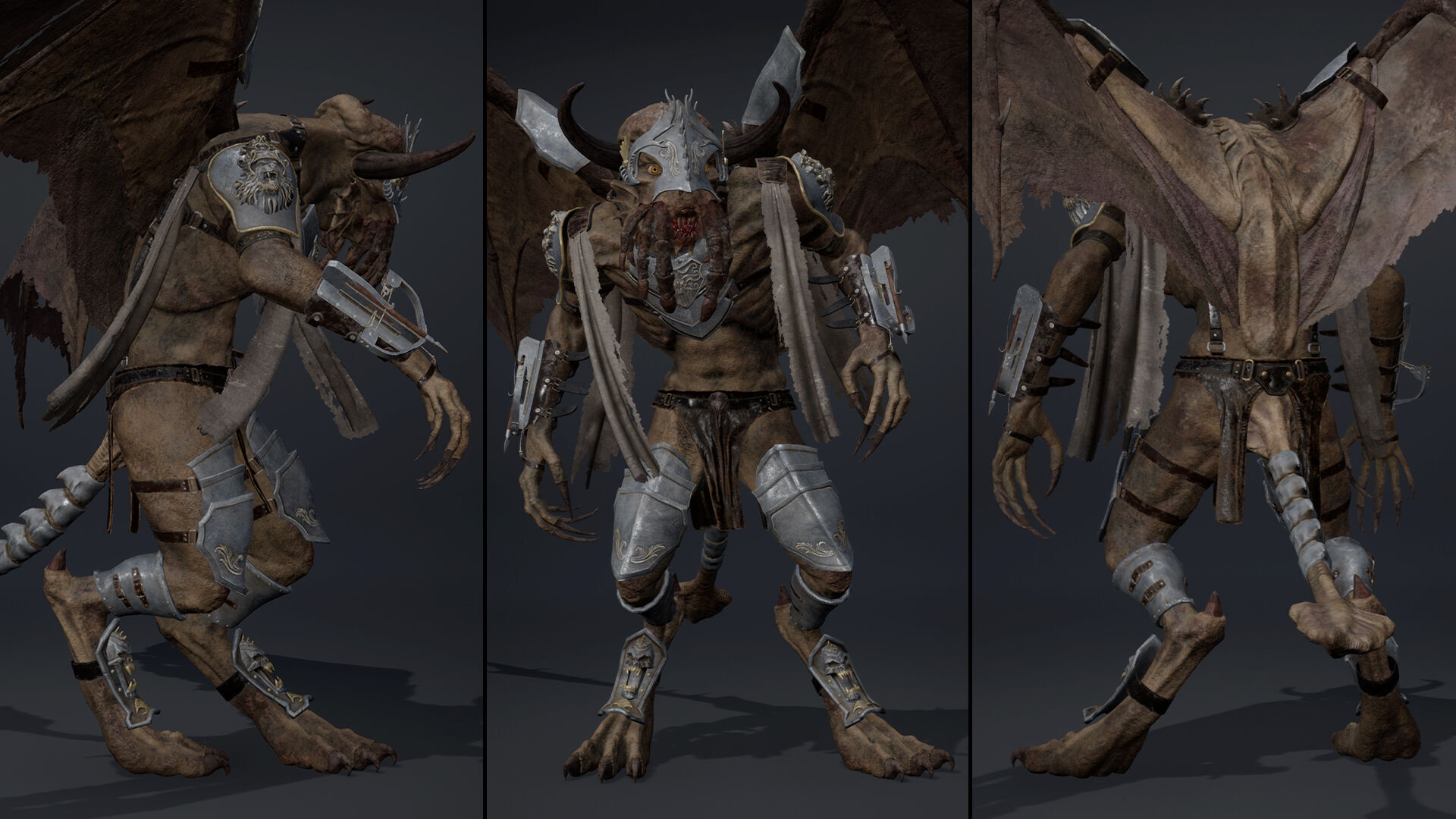 Obsidian Spearman ArmWing Low-poly 3D model_15