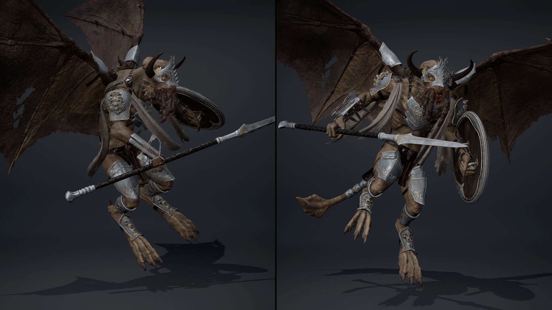 Obsidian Spearman ArmWing Low-poly 3D model_11