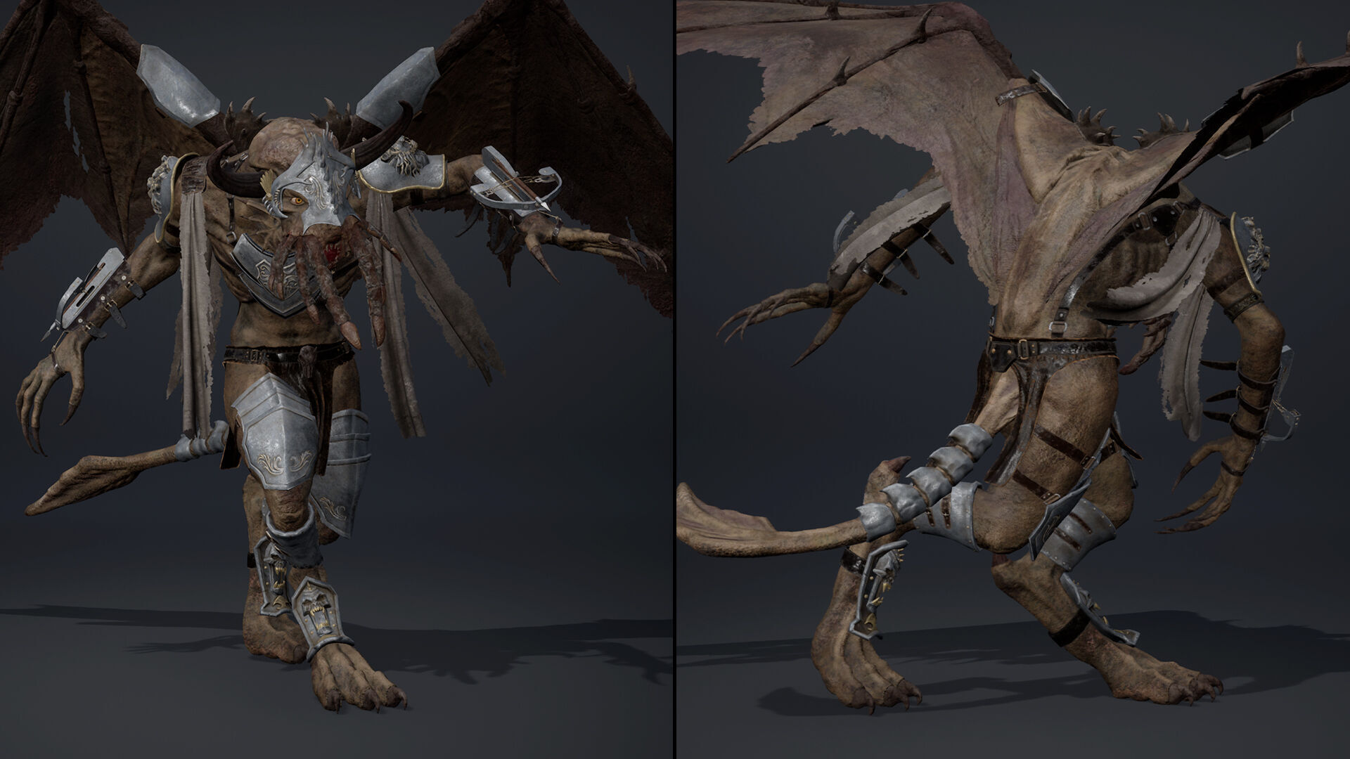 Obsidian Spearman ArmWing Low-poly 3D model_21