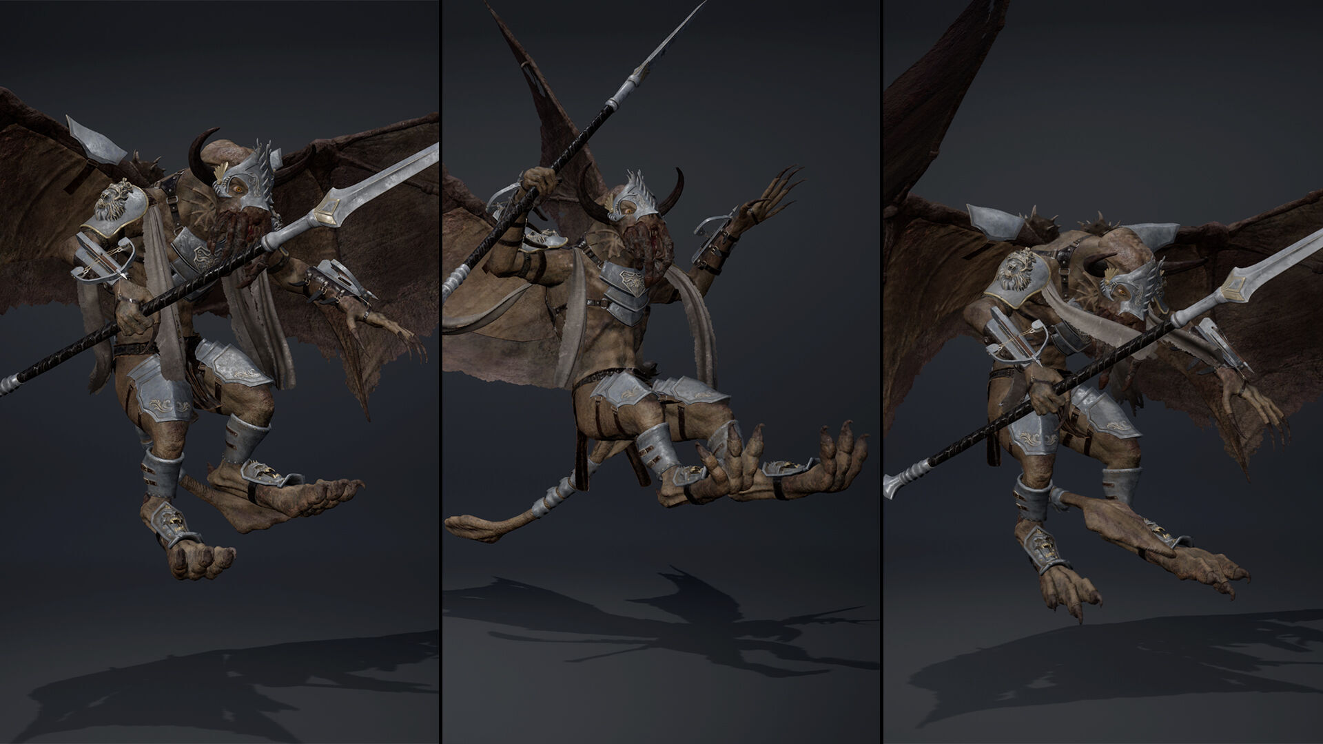 Obsidian Spearman ArmWing Low-poly 3D model_19