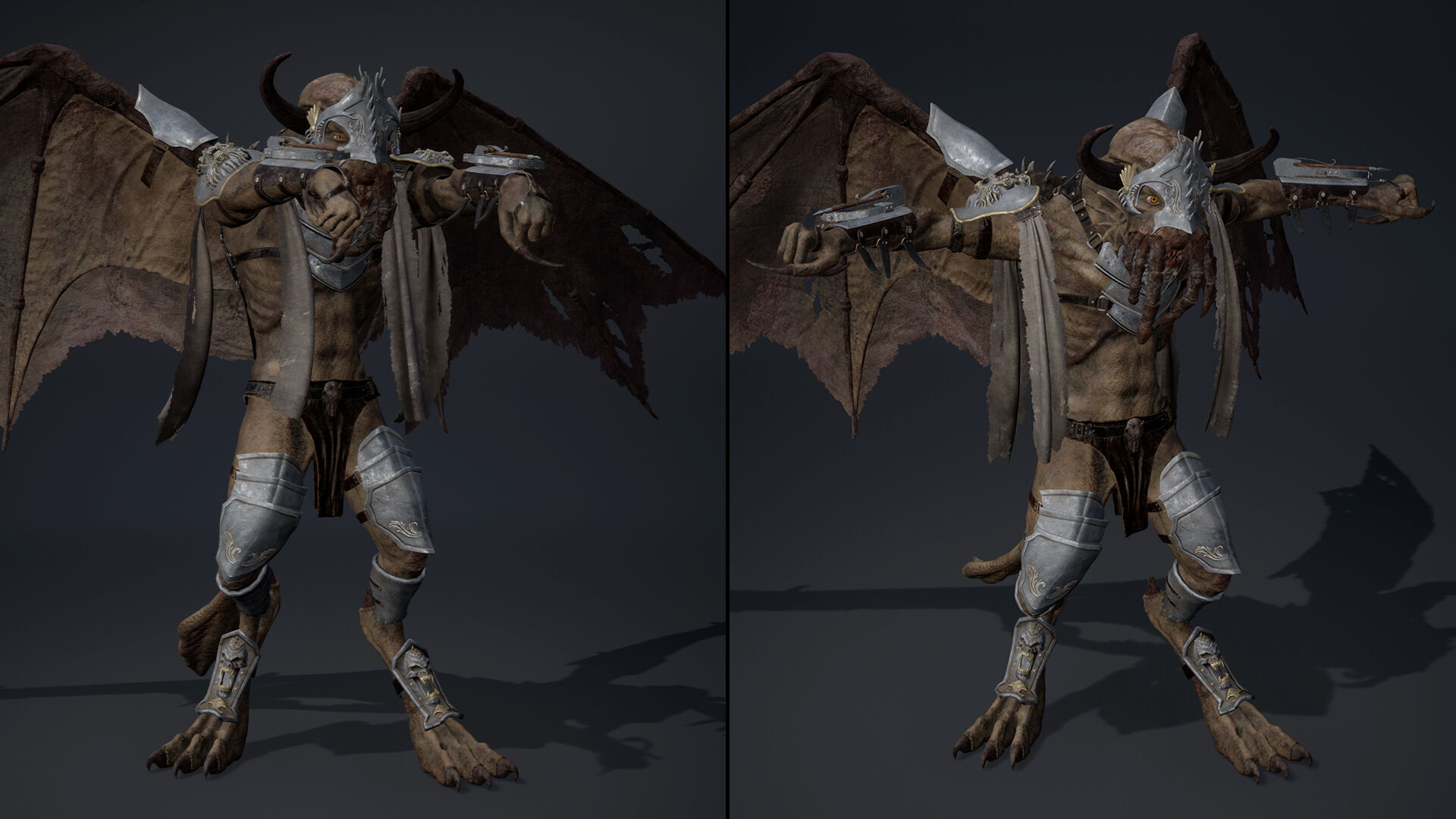 Obsidian Spearman ArmWing Low-poly 3D model_14