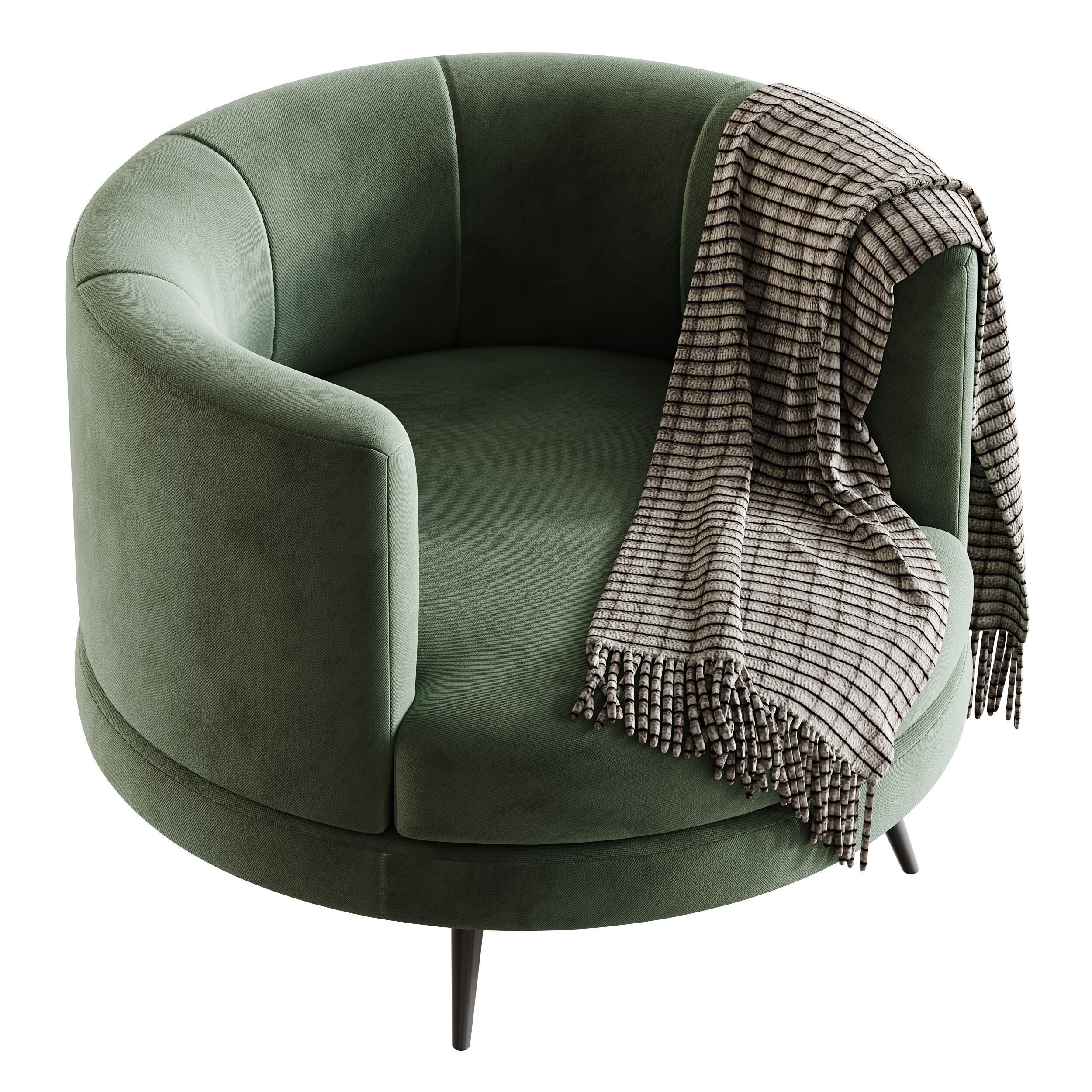 Four Hands Carmela Swivel Chair 3D model_12