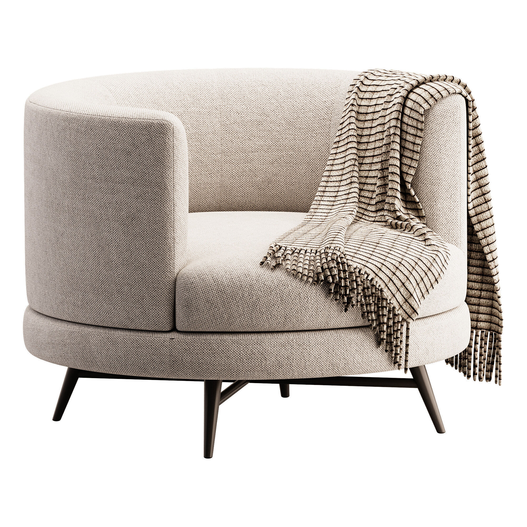 Four Hands Carmela Swivel Chair 3D model_8