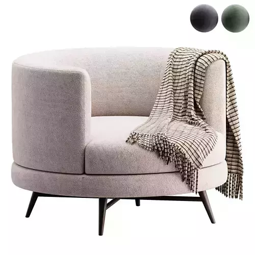 Four Hands Carmela Swivel Chair 3D model