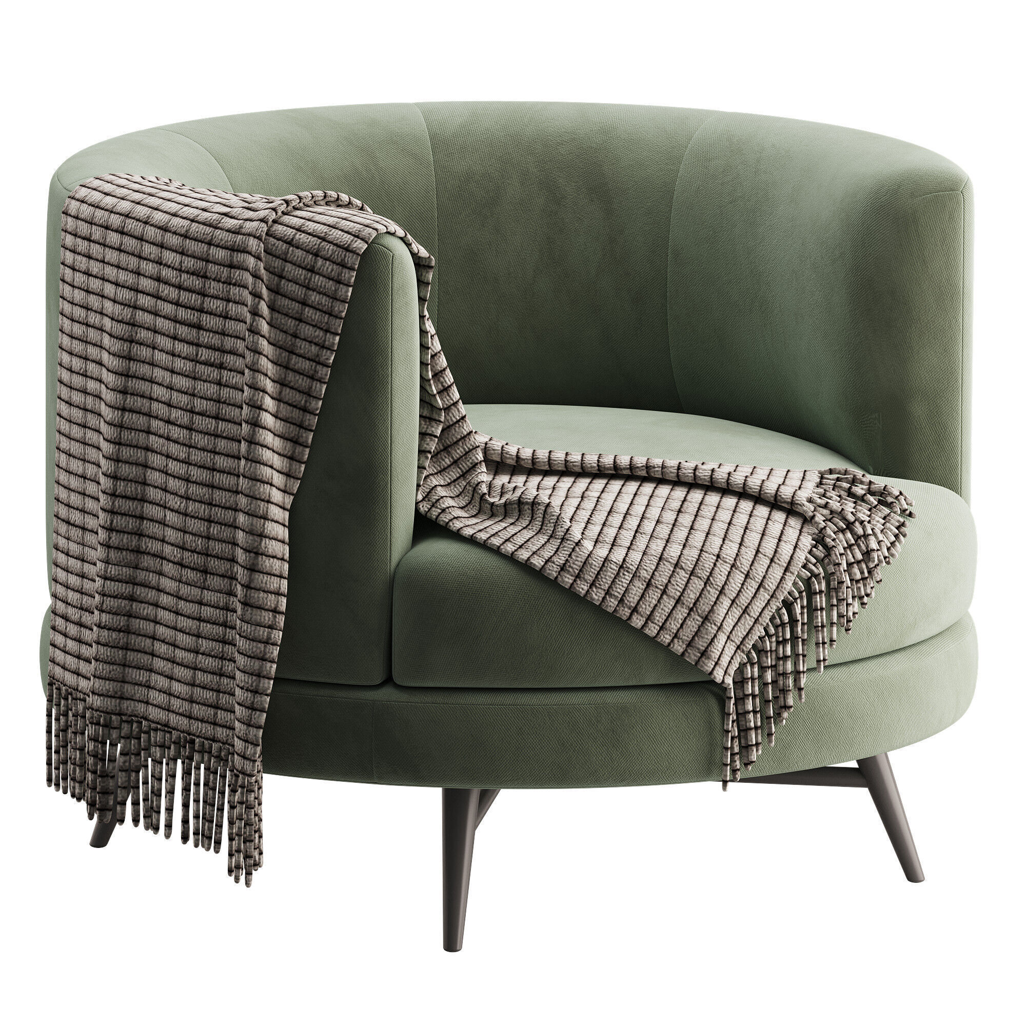 Four Hands Carmela Swivel Chair 3D model_3