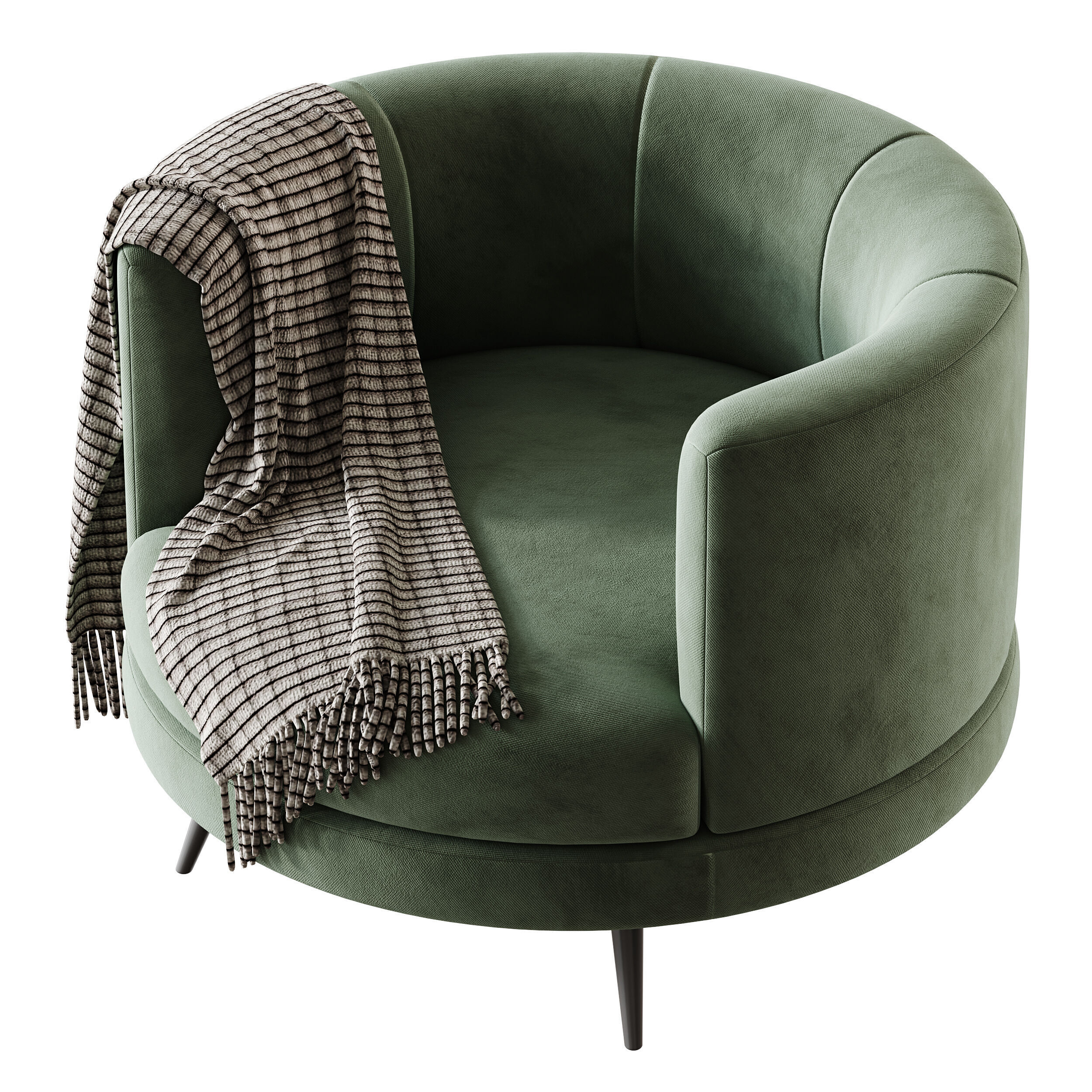 Four Hands Carmela Swivel Chair 3D model_11