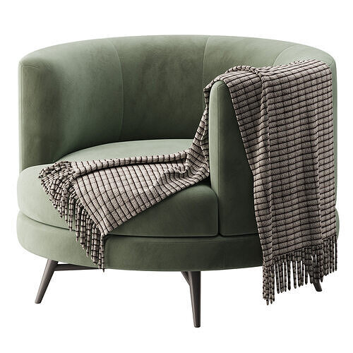 Four Hands Carmela Swivel Chair 3D model 5