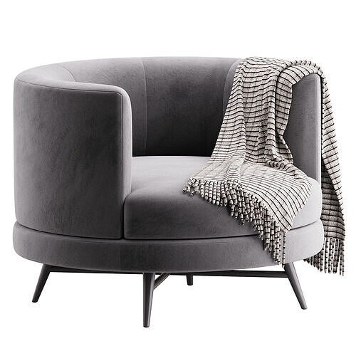 Four Hands Carmela Swivel Chair 3D model 3