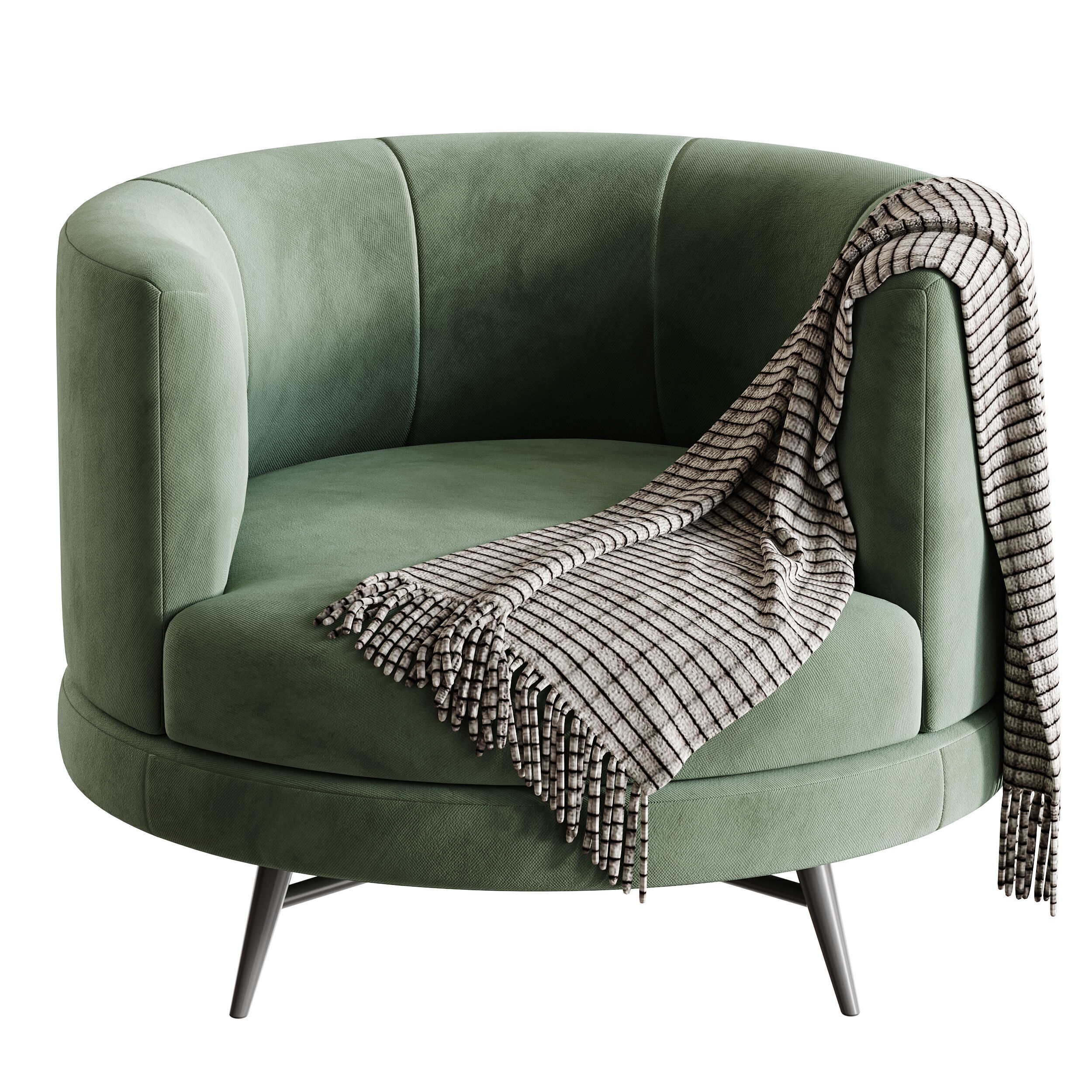 Four Hands Carmela Swivel Chair 3D model_7