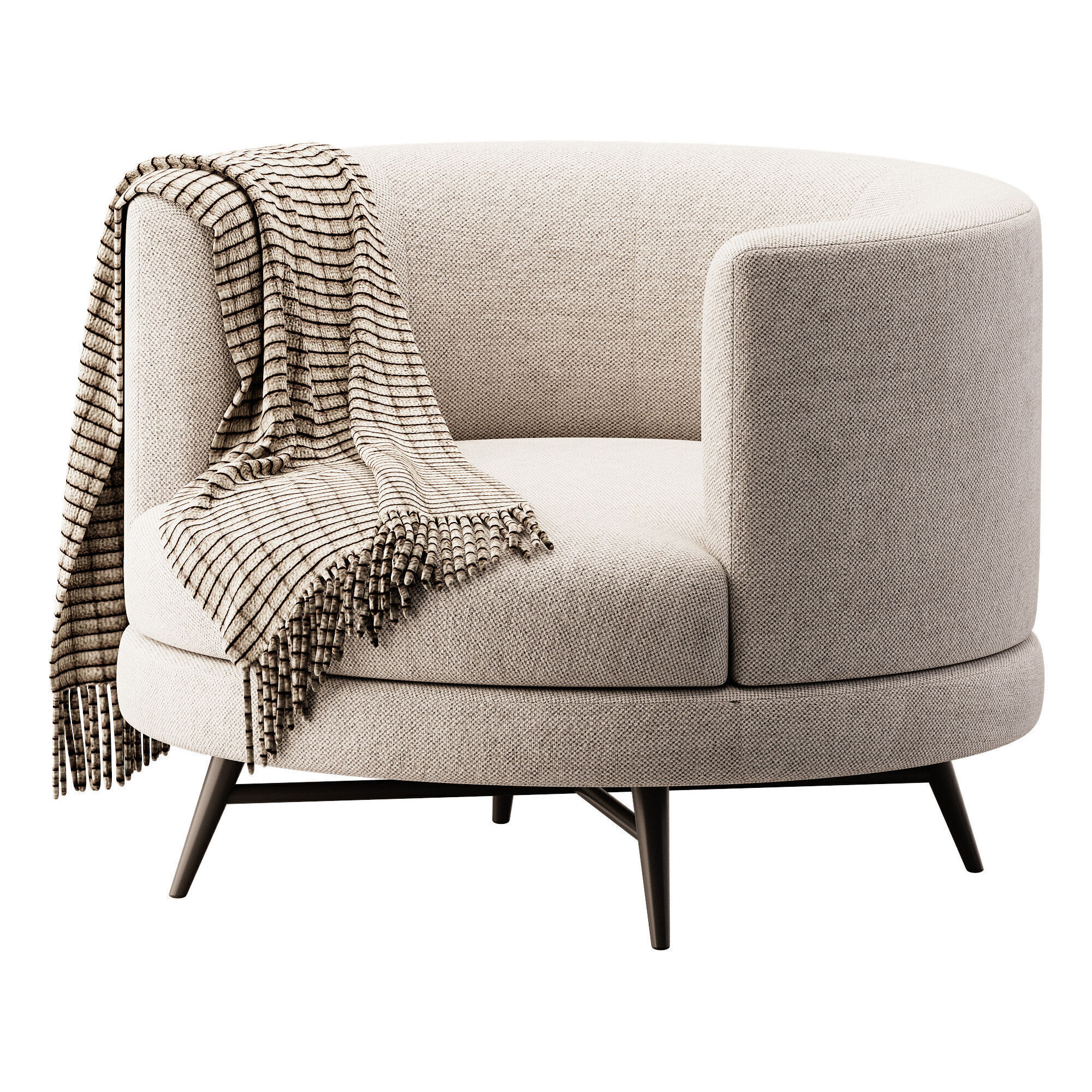 Four Hands Carmela Swivel Chair 3D model_10