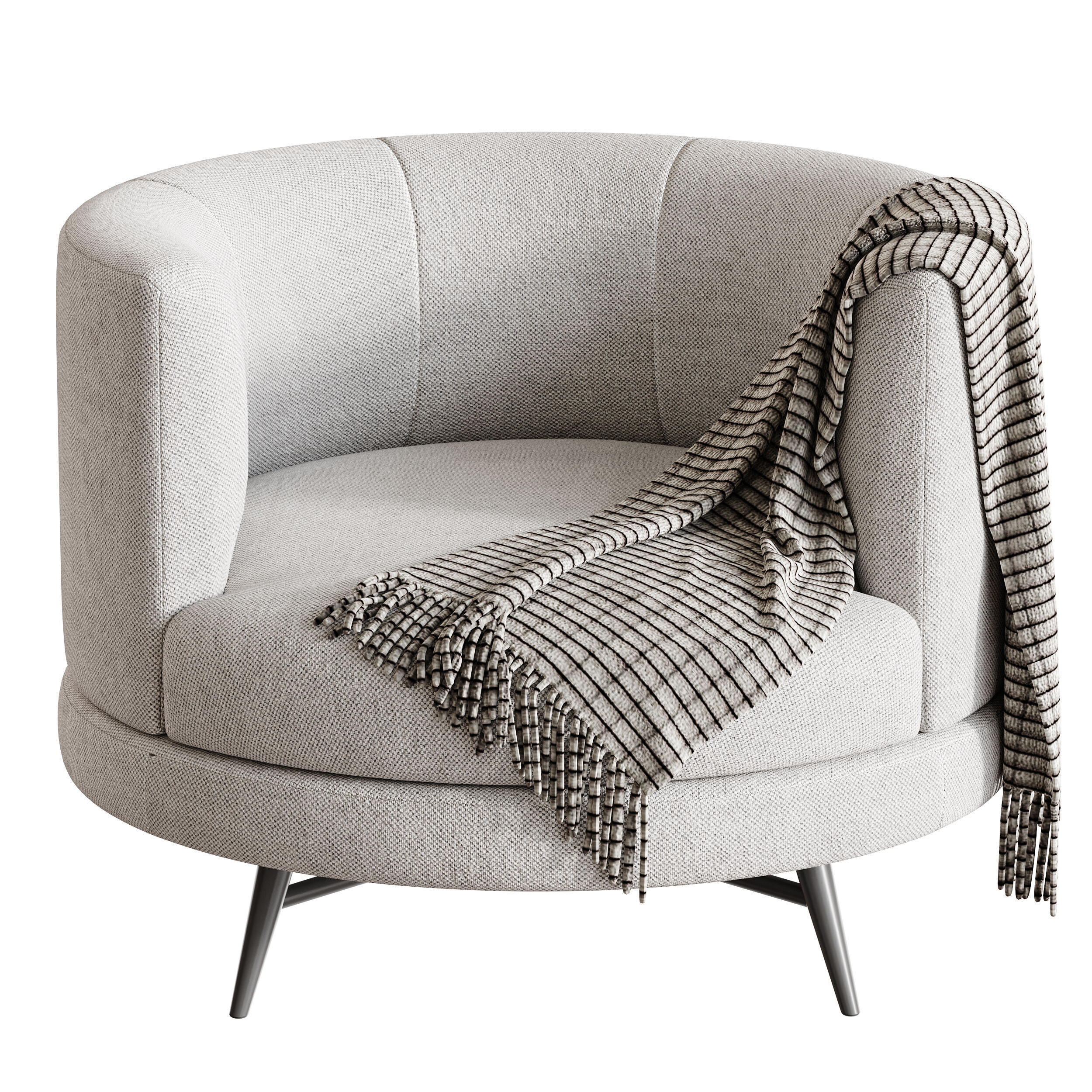 Four Hands Carmela Swivel Chair 3D model_6