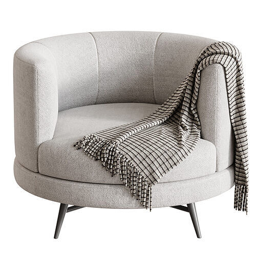 Four Hands Carmela Swivel Chair 3D model 7