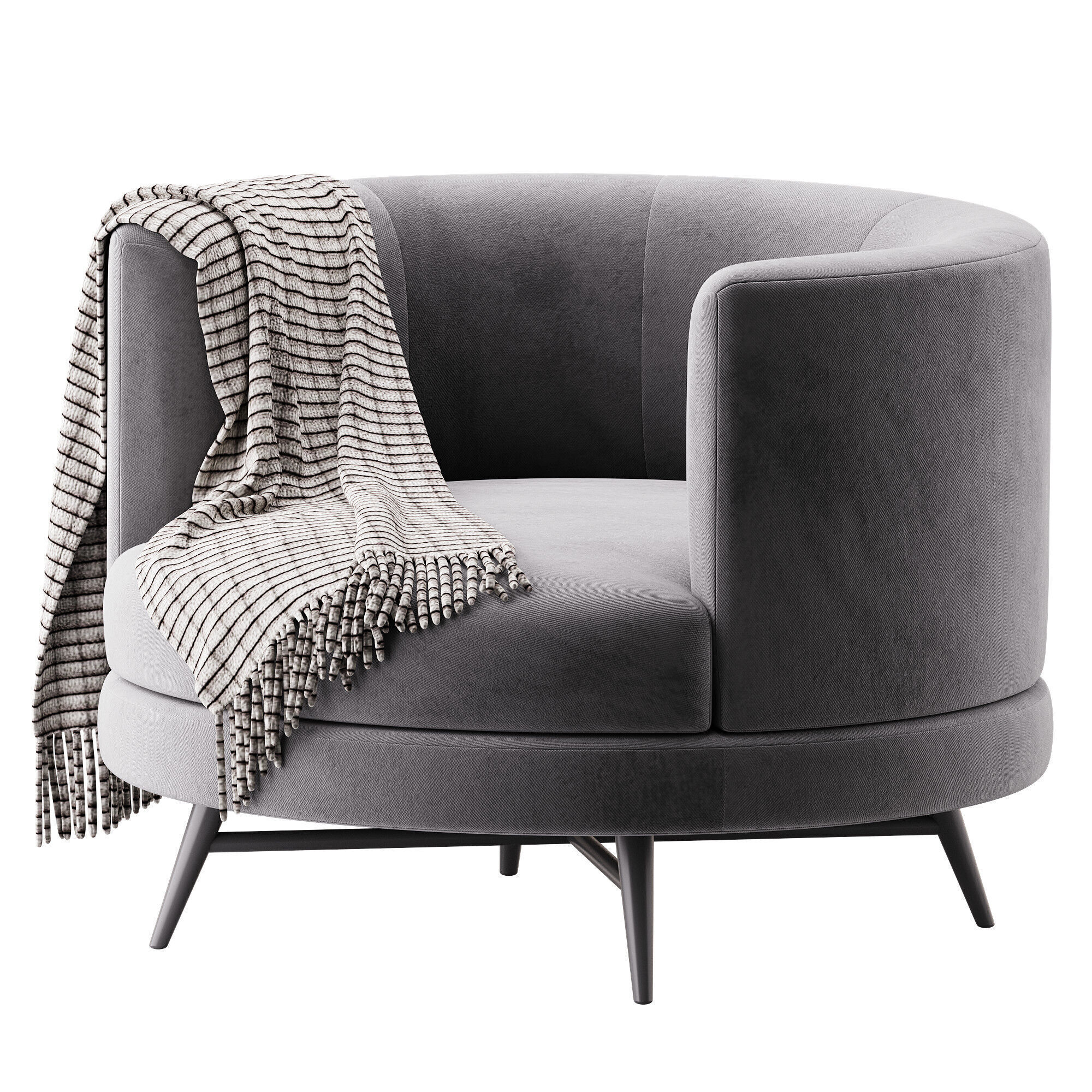 Four Hands Carmela Swivel Chair 3D model_9