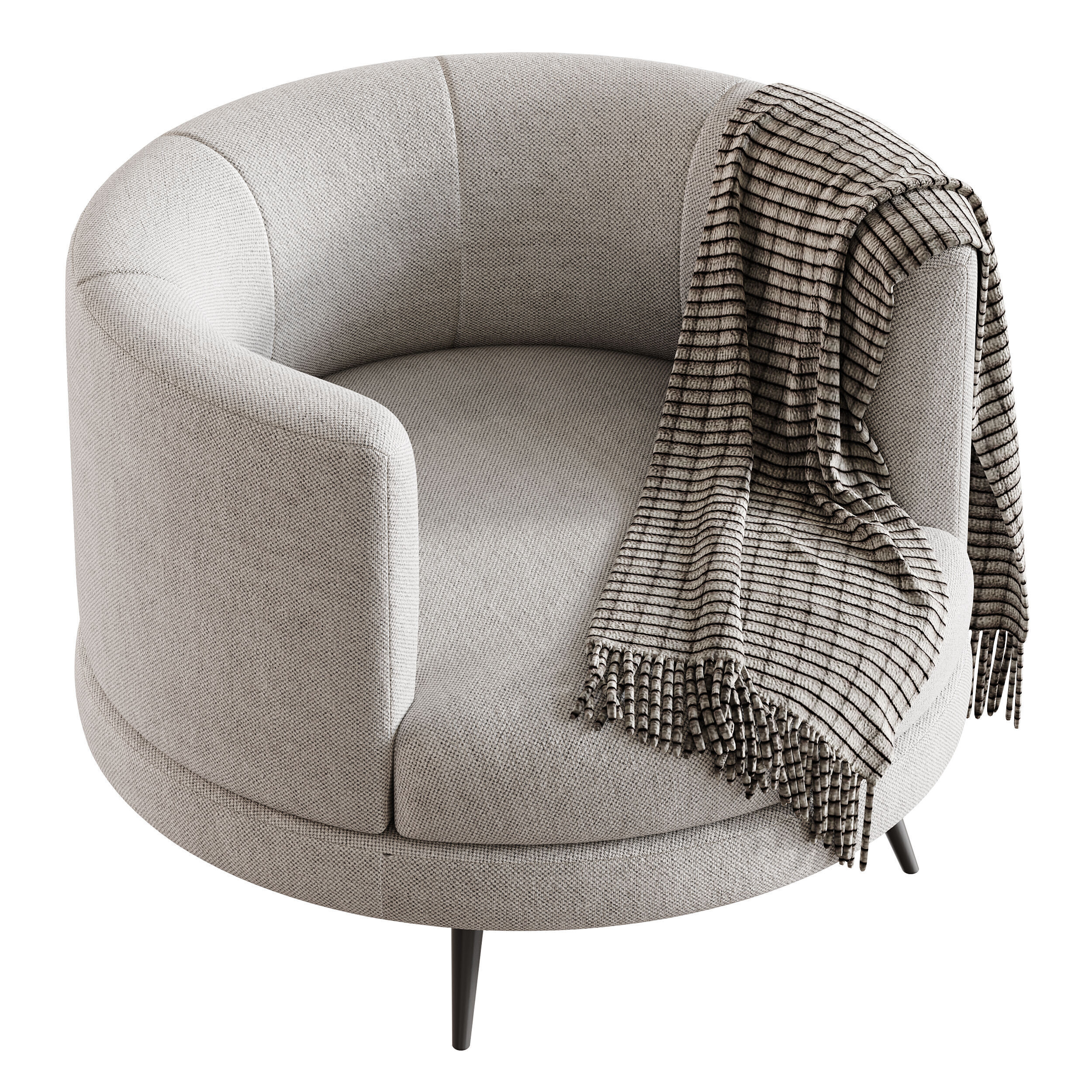 Four Hands Carmela Swivel Chair 3D model_5