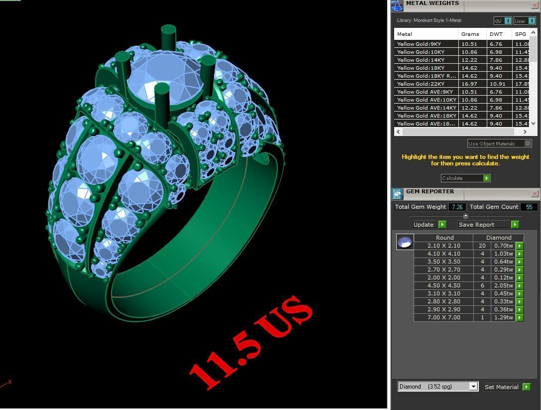 Elite Men Rings Collection 5MR031 3D print model_1